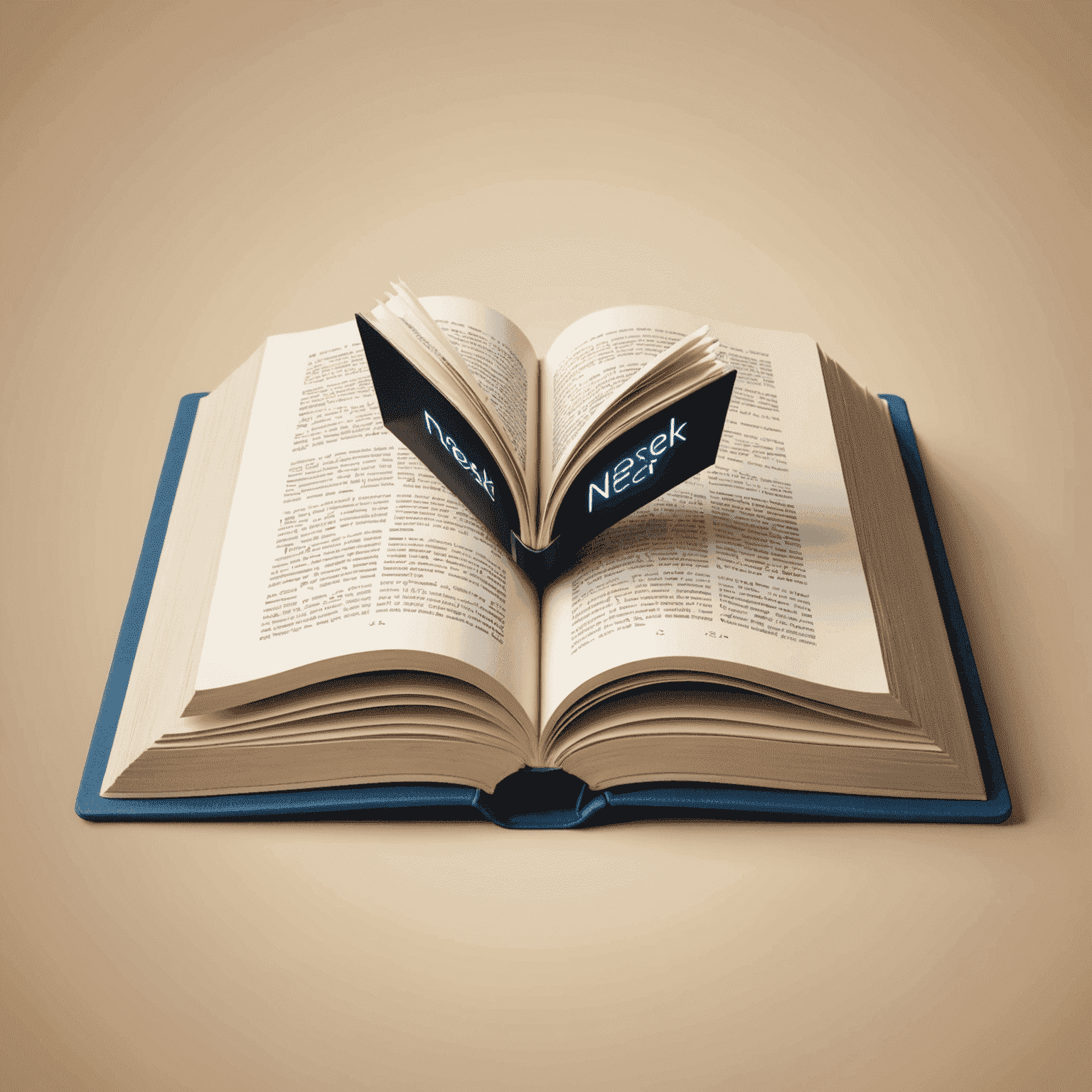 NextGeek Services Logo - An open book with a digital screen emerging from its pages, symbolizing online tutoring and e-learning